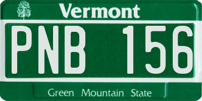 VT license plate PNB156