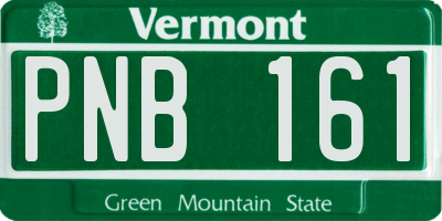 VT license plate PNB161