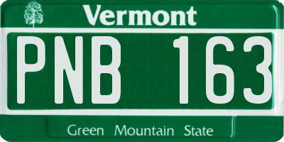 VT license plate PNB163