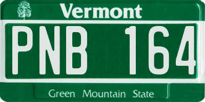 VT license plate PNB164