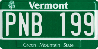 VT license plate PNB199