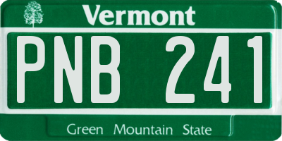 VT license plate PNB241