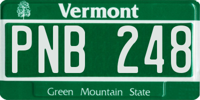 VT license plate PNB248