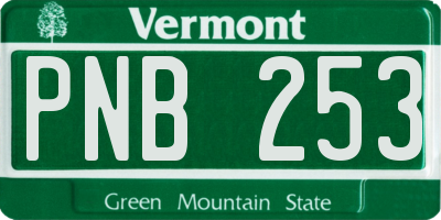 VT license plate PNB253