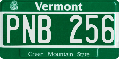 VT license plate PNB256