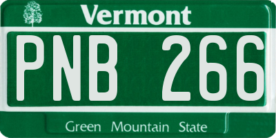 VT license plate PNB266