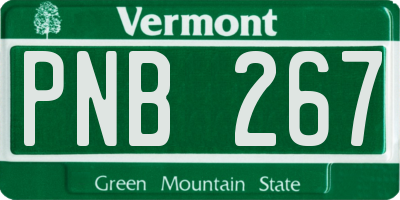 VT license plate PNB267