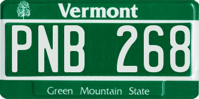 VT license plate PNB268