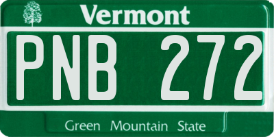 VT license plate PNB272
