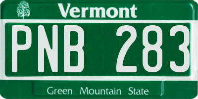 VT license plate PNB283