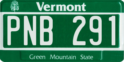 VT license plate PNB291