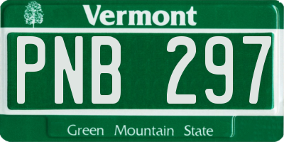 VT license plate PNB297