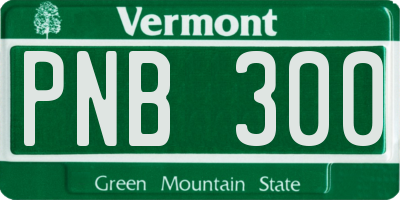 VT license plate PNB300