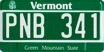 VT license plate PNB341