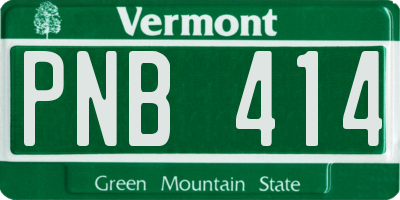VT license plate PNB414