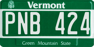 VT license plate PNB424
