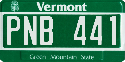 VT license plate PNB441