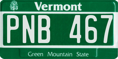 VT license plate PNB467