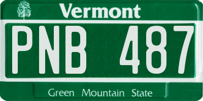 VT license plate PNB487
