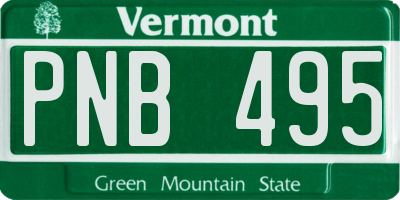 VT license plate PNB495