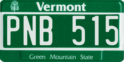 VT license plate PNB515