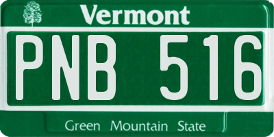 VT license plate PNB516
