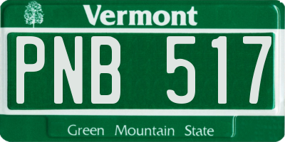VT license plate PNB517