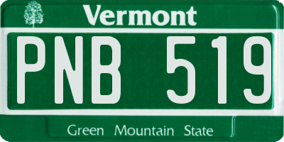 VT license plate PNB519