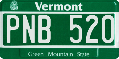 VT license plate PNB520