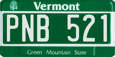 VT license plate PNB521