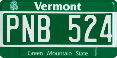 VT license plate PNB524