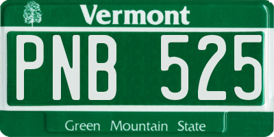 VT license plate PNB525