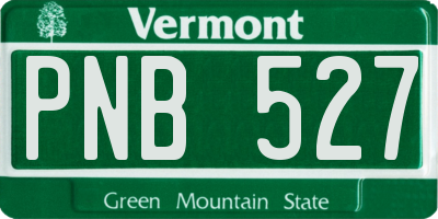 VT license plate PNB527