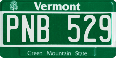 VT license plate PNB529