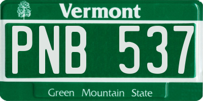 VT license plate PNB537