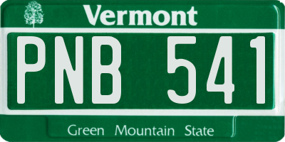 VT license plate PNB541