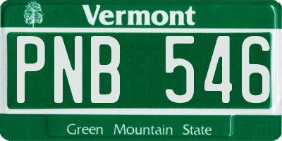 VT license plate PNB546