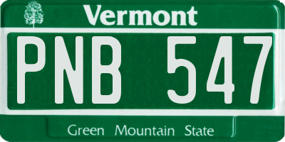 VT license plate PNB547