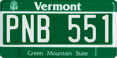 VT license plate PNB551