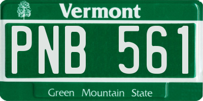 VT license plate PNB561