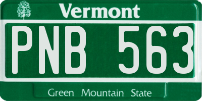 VT license plate PNB563