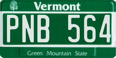 VT license plate PNB564
