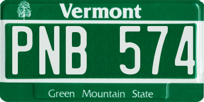VT license plate PNB574