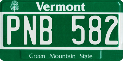VT license plate PNB582
