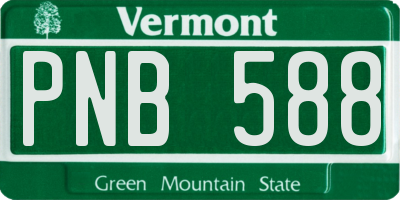 VT license plate PNB588