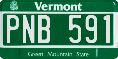 VT license plate PNB591