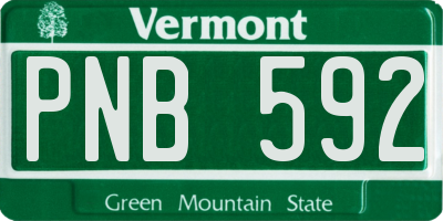 VT license plate PNB592
