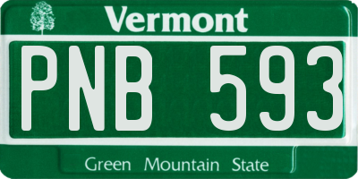 VT license plate PNB593