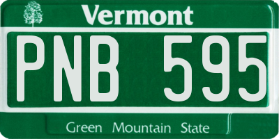 VT license plate PNB595