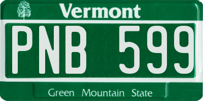 VT license plate PNB599